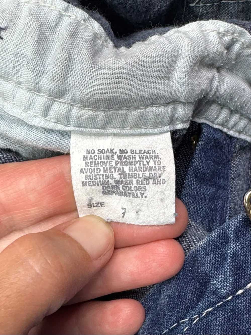 Vintage Oshkosh B'Gosh Denim Overalls Kids Size 7
